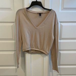 Forever 21 tan long sleeve sweater